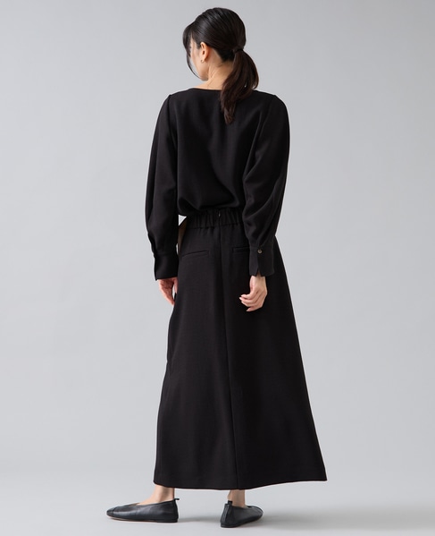 ラップ風ナロースカート 詳細画像 ブラック 5