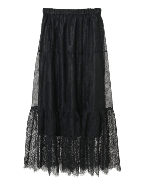 レースティアードスカート 詳細画像 ブラック 7
