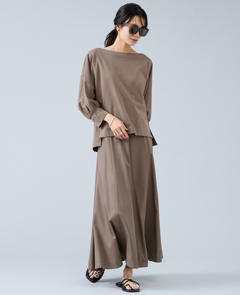 パネルフレアスカート 詳細画像 カーキ 4