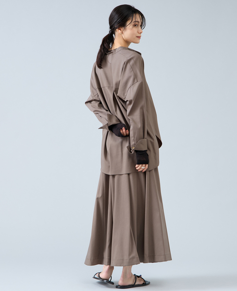 パネルフレアスカート 詳細画像 カーキ 8