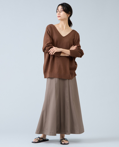 パネルフレアスカート 詳細画像 カーキ 9