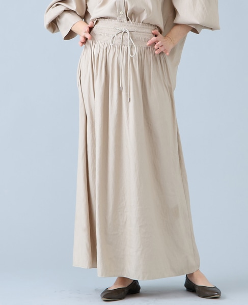 シャーリングスカート 詳細画像 ベージュ 1