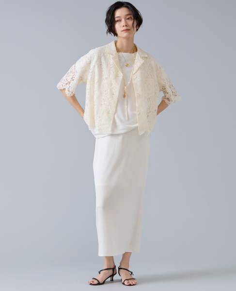 ジョーゼットナロースカート 詳細画像 ホワイト 9