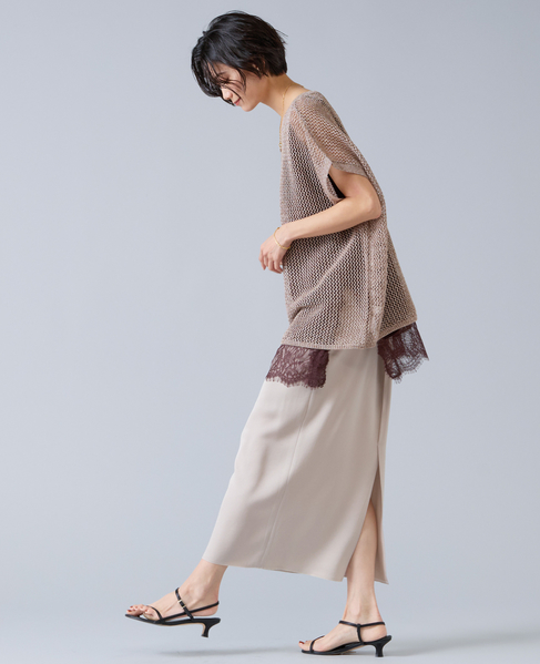 ジョーゼットナロースカート 詳細画像 ライトベージュ 2