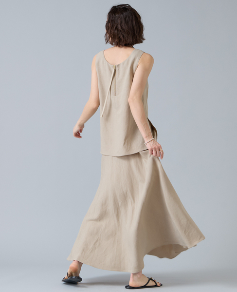 レーヨン/リネンバイヤスロングスカート 詳細画像 ベージュ 3
