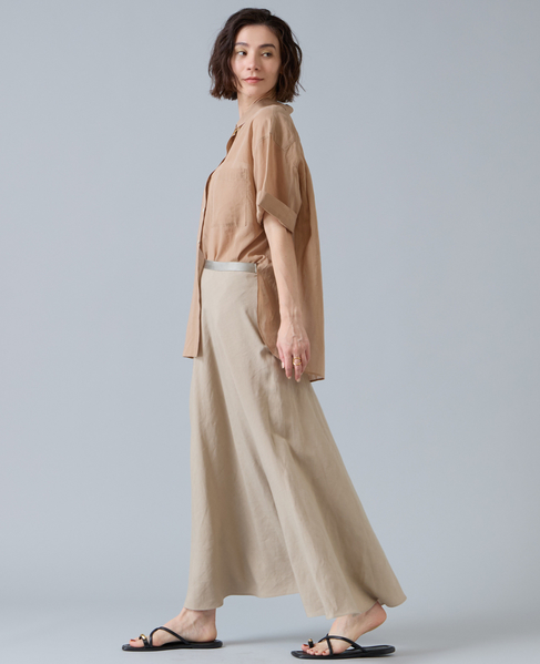 レーヨン/リネンバイヤスロングスカート 詳細画像 ベージュ 5