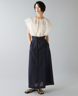 麻調ラップ風ナロースカート