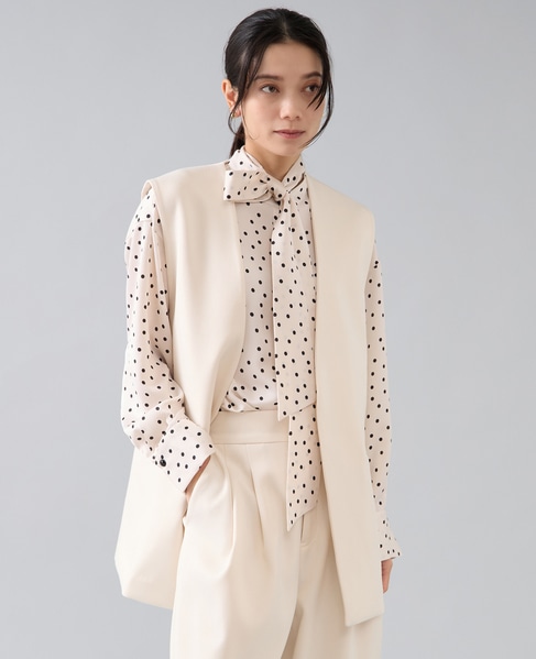 ダブルクロスジレ 詳細画像 オフホワイト 1