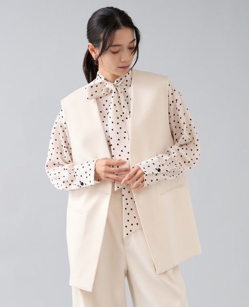 ダブルクロスジレ 詳細画像 オフホワイト 2