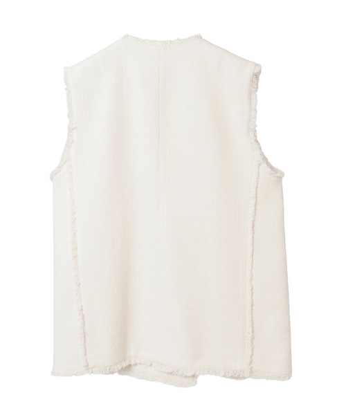 スラブツイードフリンジジレ 詳細画像 アイボリー 12