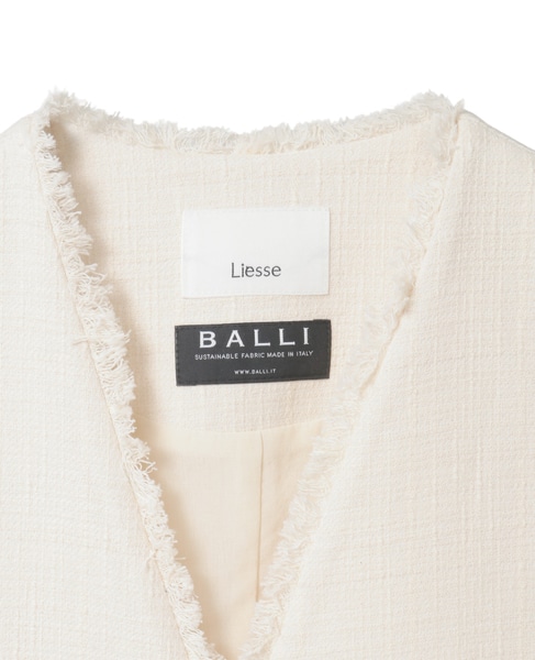 スラブツイードフリンジジレ 詳細画像 アイボリー 13