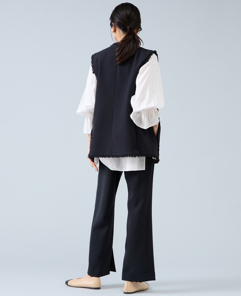 スラブツイードフリンジジレ 詳細画像 ブラック 10