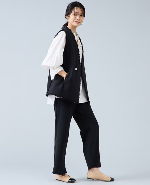 スラブツイードフリンジジレ 詳細画像 ブラック 12