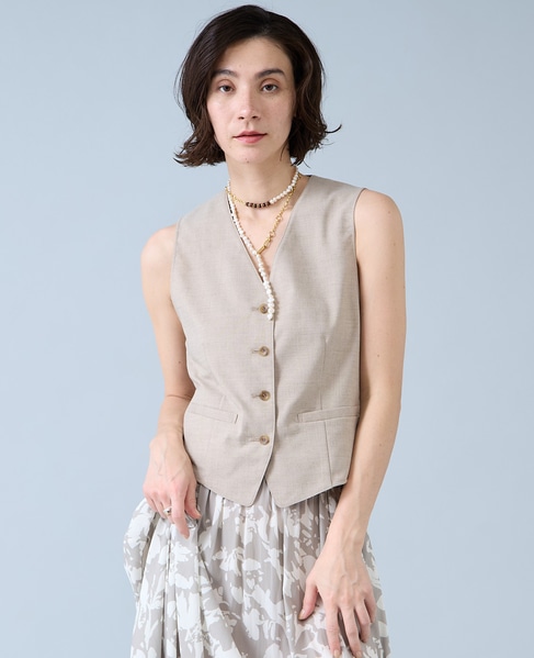 麻調ベスト 詳細画像 ナチュラル 3