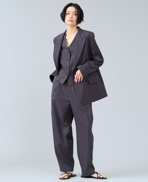 麻調ベスト 詳細画像 チャコールグレー 4