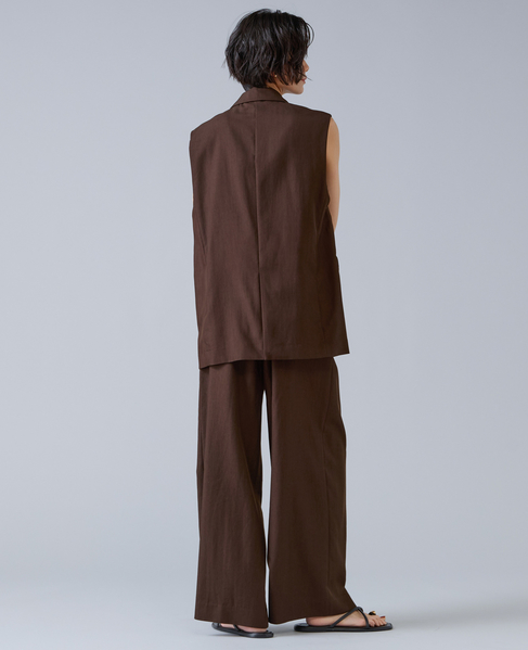 テンセルナイロンテーラードジレ 詳細画像 ブラウン 6