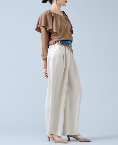 フリルカラーニット 詳細画像 モカ 3