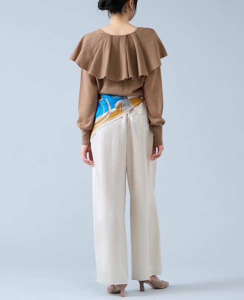 フリルカラーニット 詳細画像 モカ 4