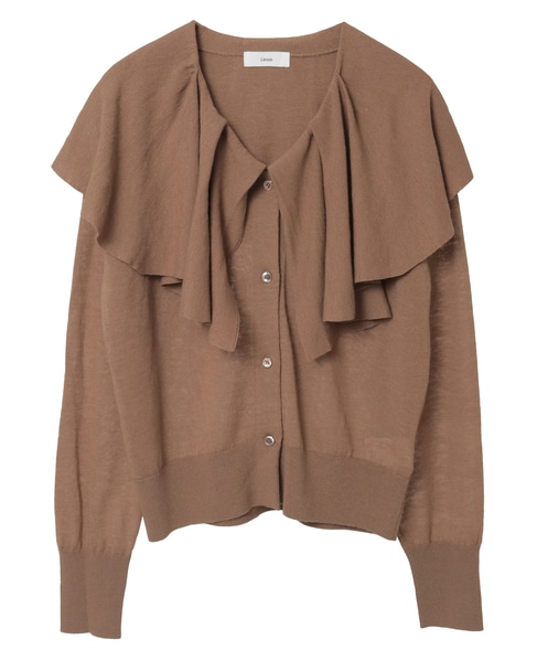 フリルカラーニット 詳細画像 モカ 5