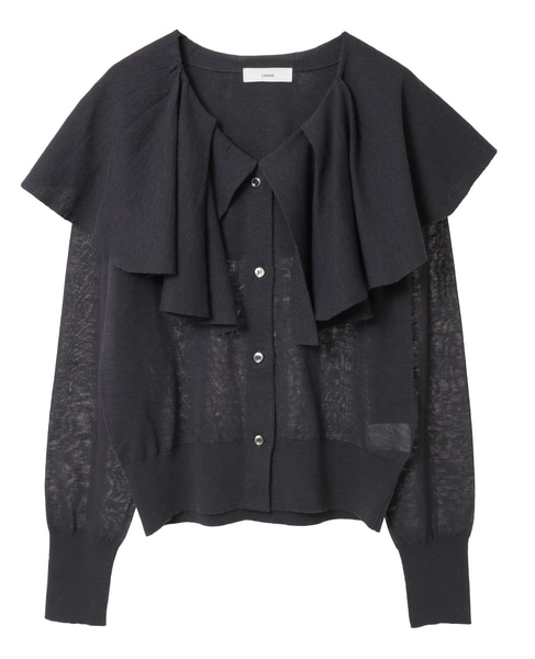 フリルカラーニット 詳細画像 チャコール 6