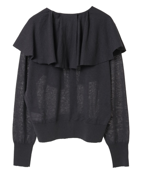 フリルカラーニット 詳細画像 チャコール 7