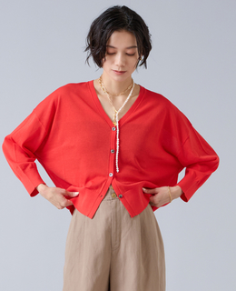 V開きカーディガン