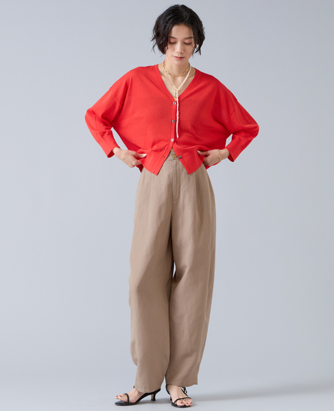 V開きカーディガン 詳細画像 レッド 2