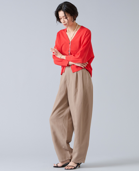 V開きカーディガン 詳細画像 レッド 4