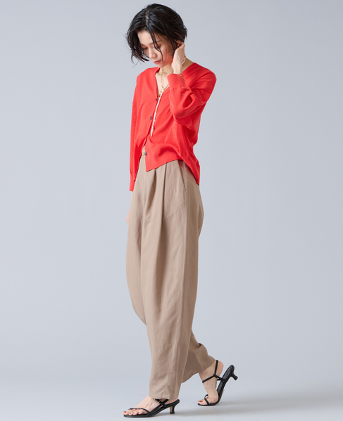 V開きカーディガン 詳細画像 レッド 5