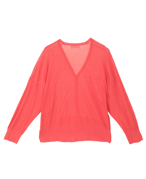 V開きカーディガン 詳細画像 レッド 8