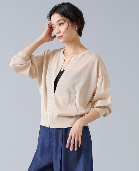 シアージップニット 詳細画像 ベージュ 1