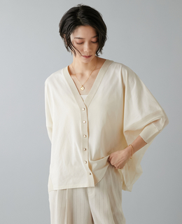 カットソーコンビニットカーディガン