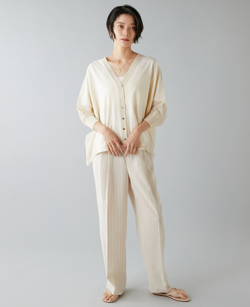 カットソーコンビニットカーディガン 詳細画像 アイボリー 4