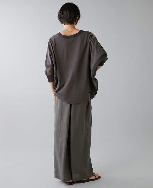 カットソーコンビニットカーディガン 詳細画像 チャコールグレー 5