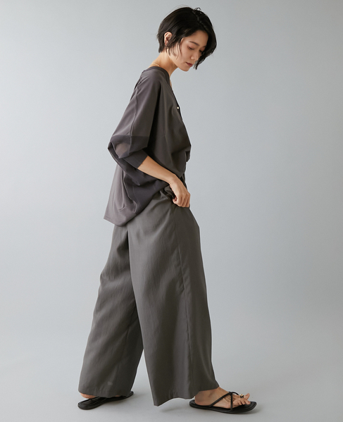 カットソーコンビニットカーディガン 詳細画像 チャコールグレー 8