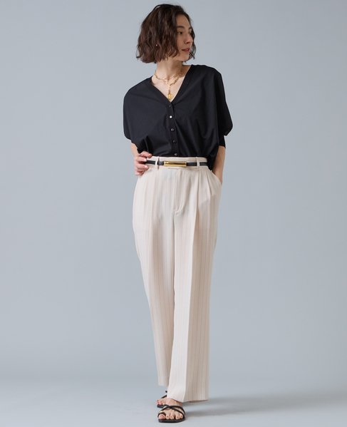 カットソーコンビニットカーディガン 詳細画像 ブラック 2