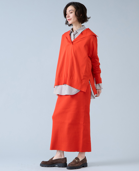 ニットスカート 詳細画像 オレンジ 3