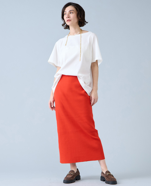 ニットスカート 詳細画像 オレンジ 7