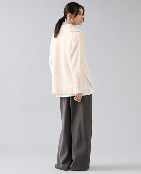 セーラーカラーフェザーニット 詳細画像 アイボリー 6