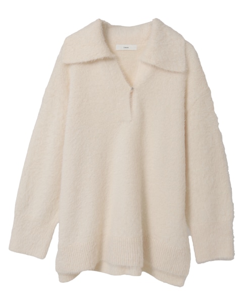 セーラーカラーフェザーニット 詳細画像 アイボリー 7