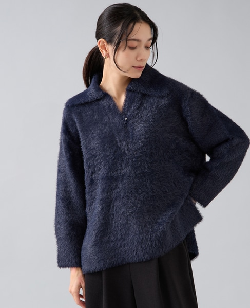 セーラーカラーフェザーニット 詳細画像 ネイビー 1