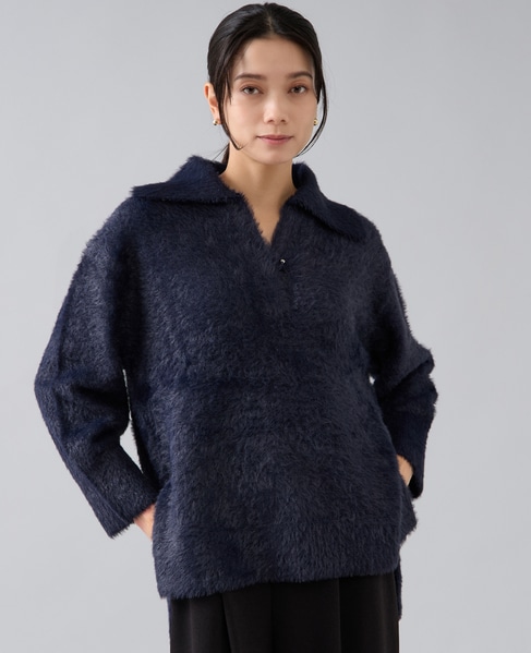 セーラーカラーフェザーニット 詳細画像 ネイビー 2