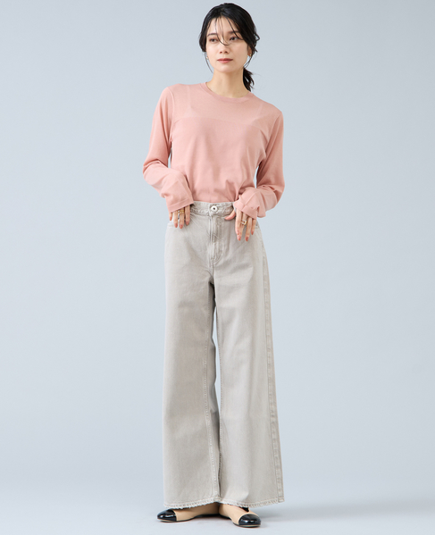 ロングスリーブシアーニット 詳細画像 ピンク 2