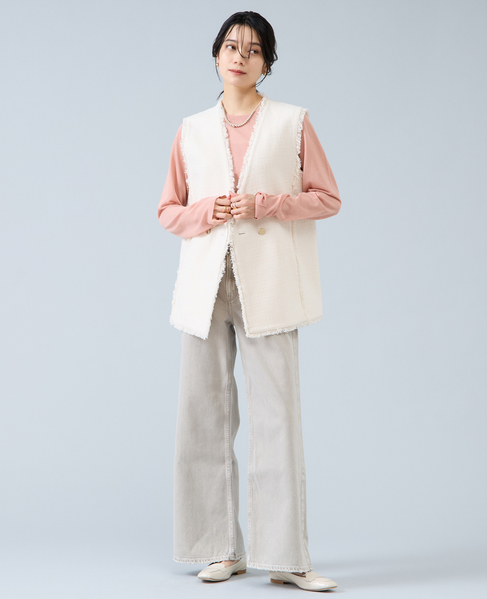 ロングスリーブシアーニット 詳細画像 ピンク 7