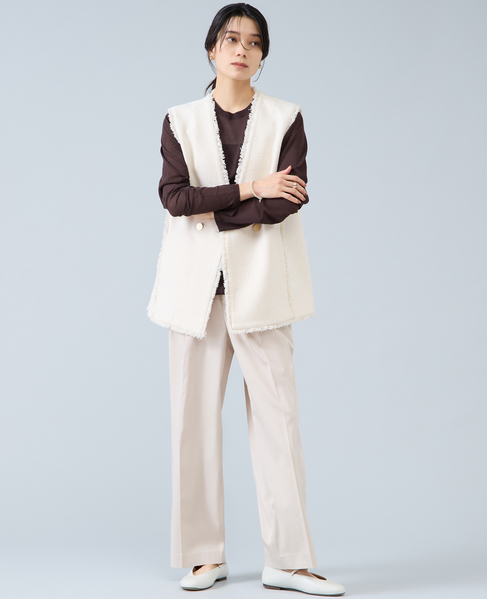 ロングスリーブシアーニット 詳細画像 ブラウン 14