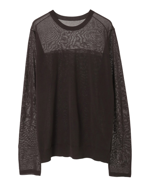 ロングスリーブシアーニット 詳細画像 ブラウン 15