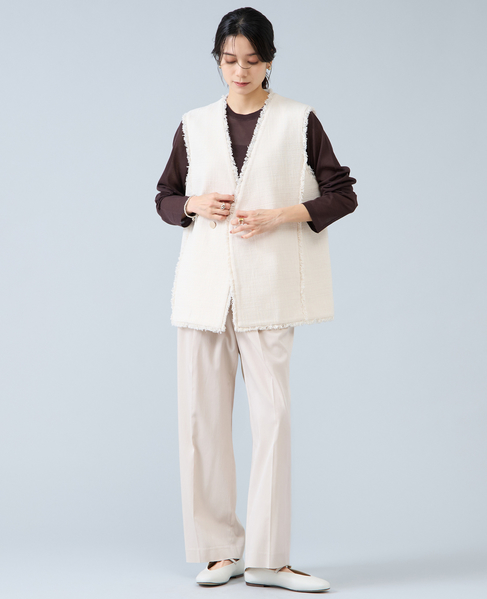 ロングスリーブシアーニット 詳細画像 ブラウン 7