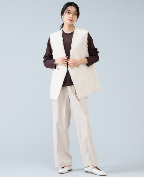 ロングスリーブシアーニット 詳細画像 ブラウン 8