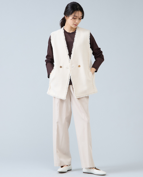 ロングスリーブシアーニット 詳細画像 ブラウン 9