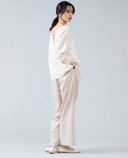 レースアップニット 詳細画像 アイボリー 8